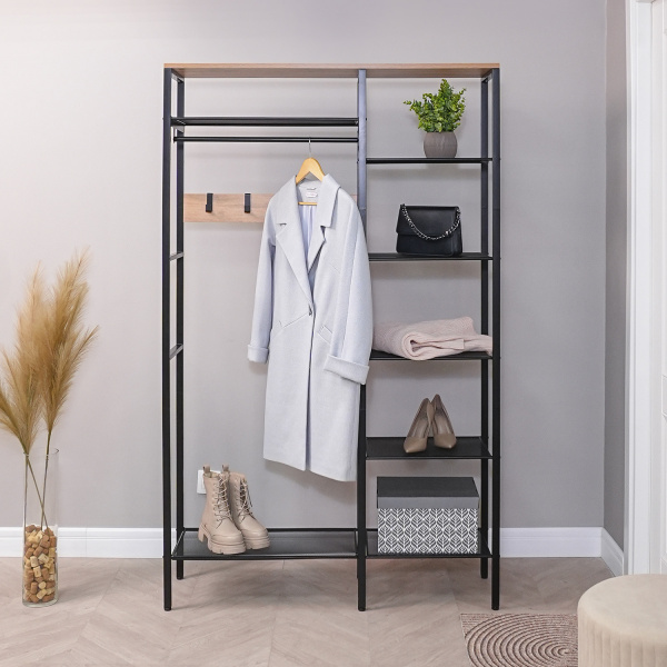 ГАРДЕРОБНАЯ СИСТЕМА "ТОРОНТО 48Л" ЧЕРНЫЙ