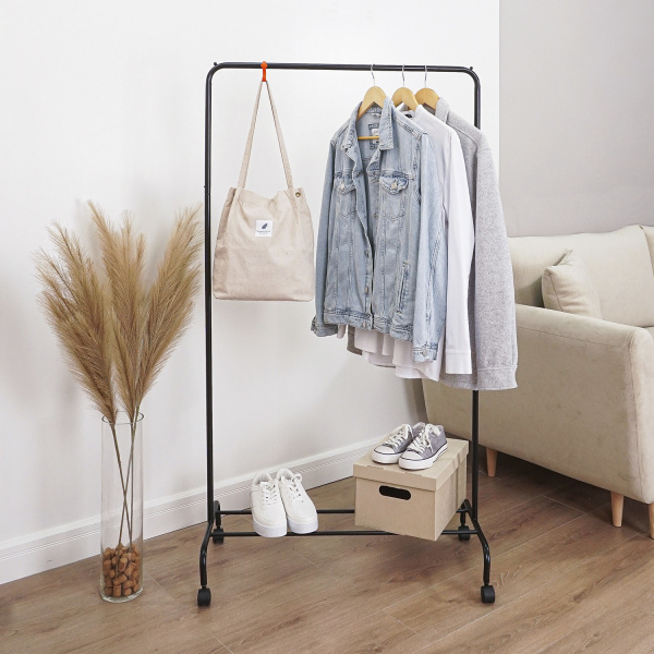 ВЕШАЛКА ГАРДЕРОБНАЯ "РАДУГА 2", ЧЕРНЫЙ