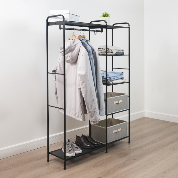 ГАРДЕРОБНАЯ СИСТЕМА "ВАЛЕНСИЯ 1" ЧЕРНЫЙ